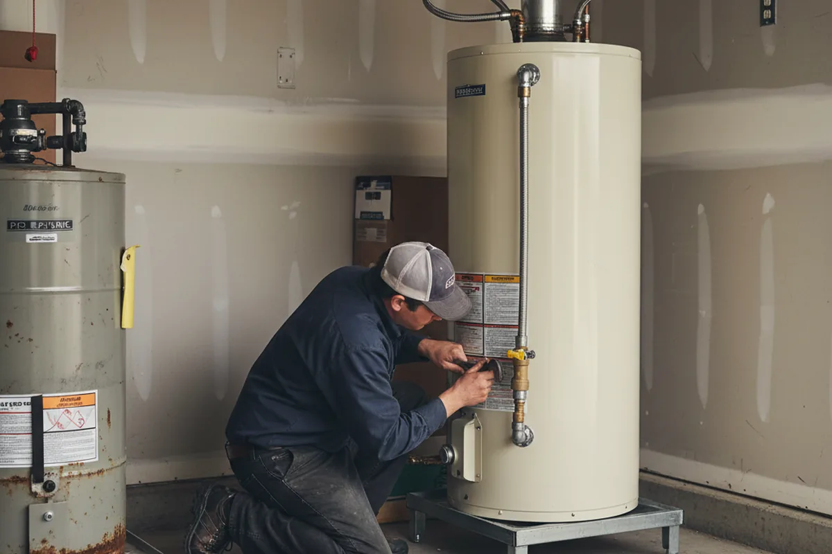 Water heater and shutoff valve replacement in Wallingford